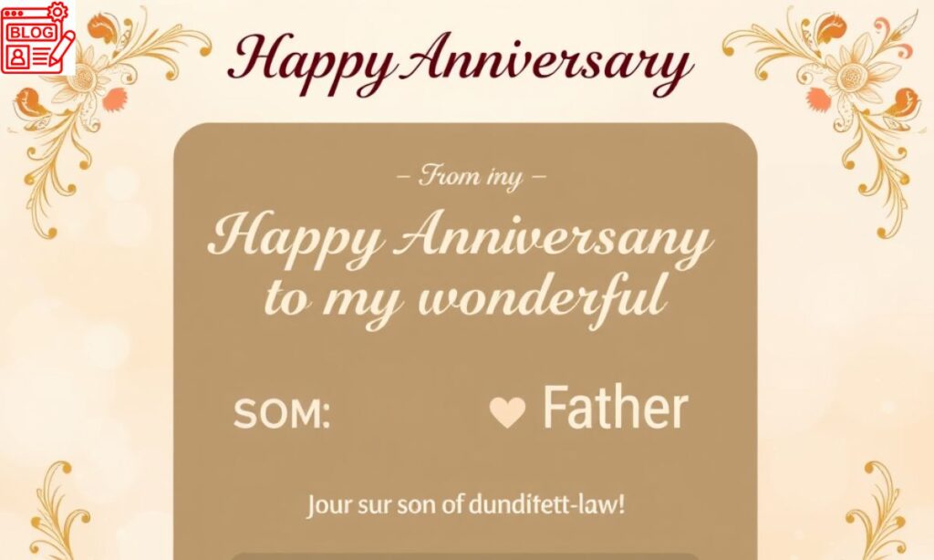 Anniversary Wishes for Son and Daughter-in-Law from Father
