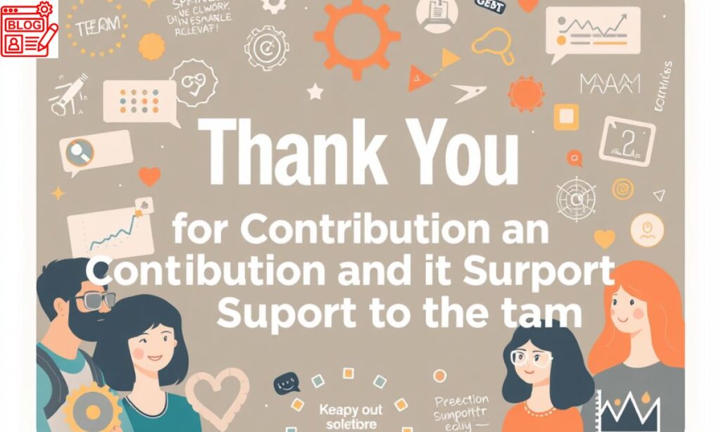 Thank You Messages for Contribution and Support to the Team