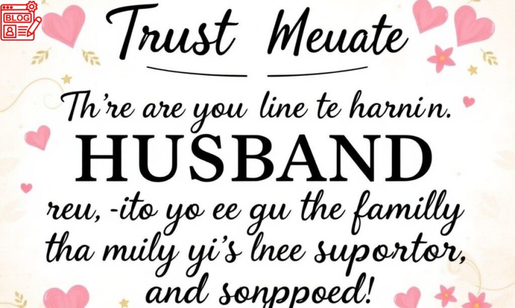 Trust Messages for My Husband Who is Our Family's Protector and Supporter
