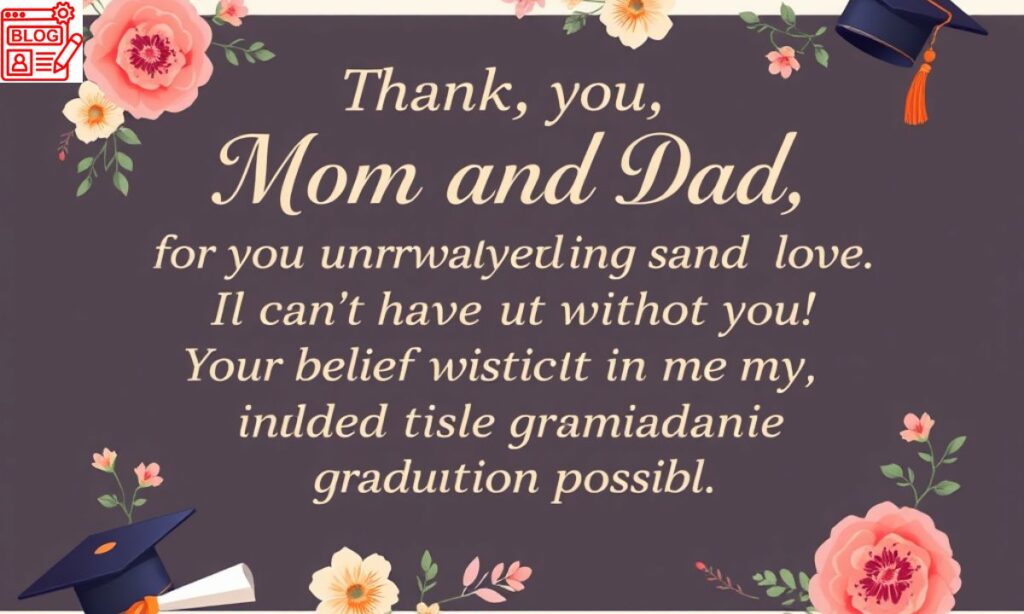 👨‍👩‍👧 Appreciation Graduation Thank You Message to Parents